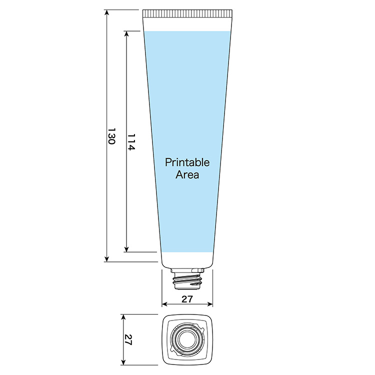 30mm dia. Square Tube-72.9