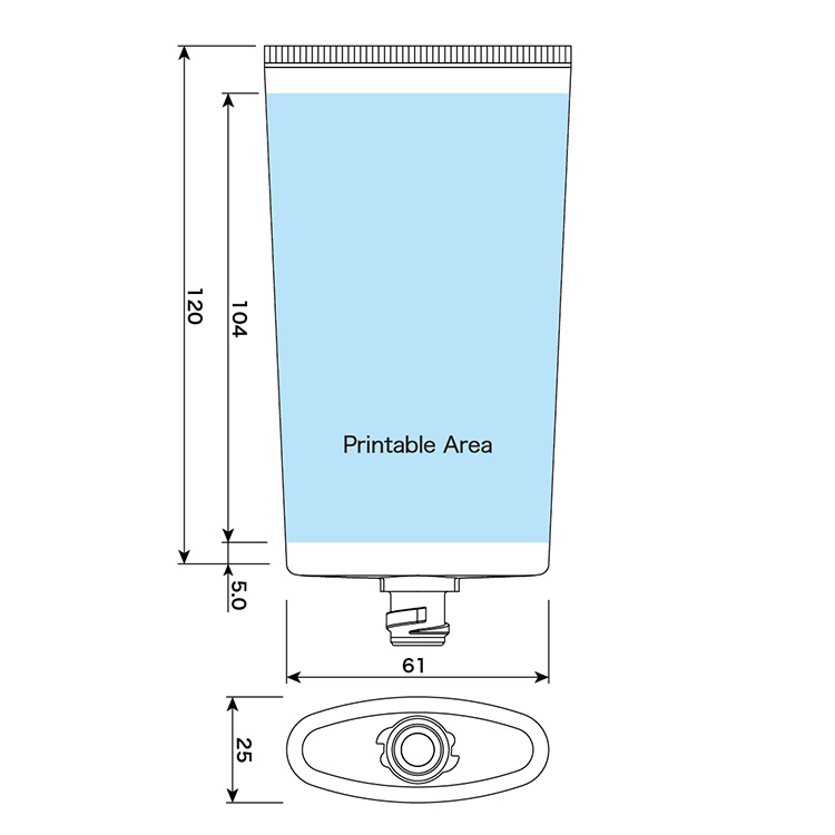 T-45φオーバルワンタッチチューブ-119.3