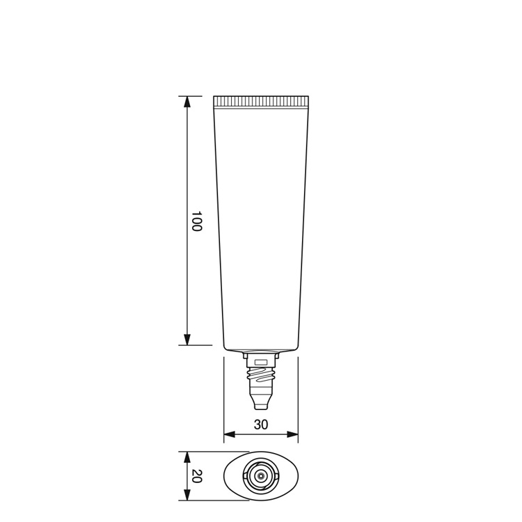 25mm dia. Oval Tube-37.2