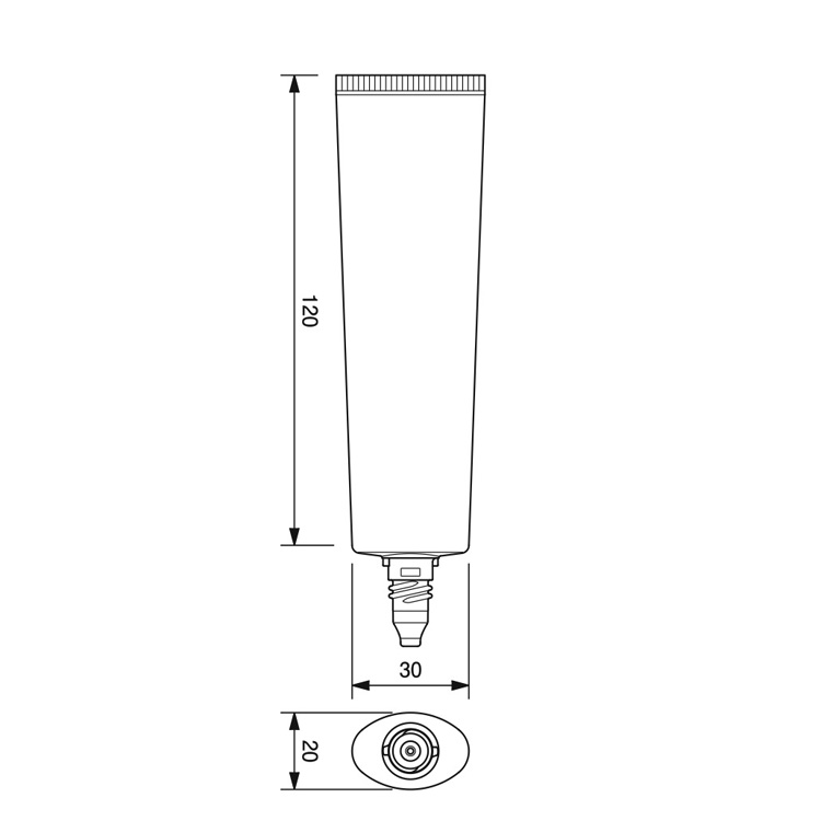 25mm dia. Oval Tube-46