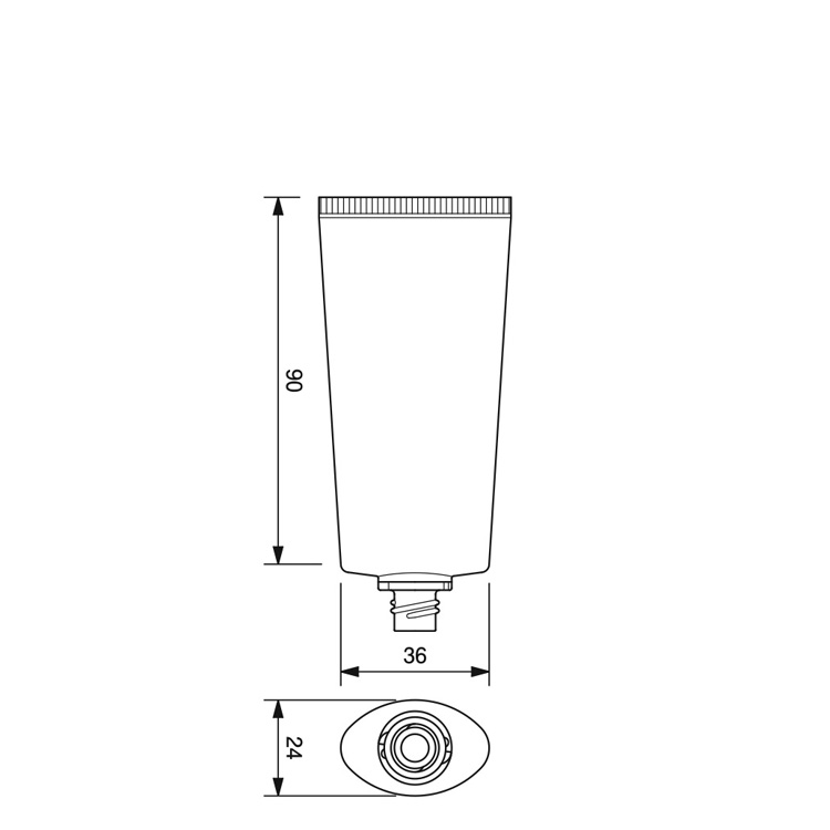TN-30mm dia. Oval Tube-42.7