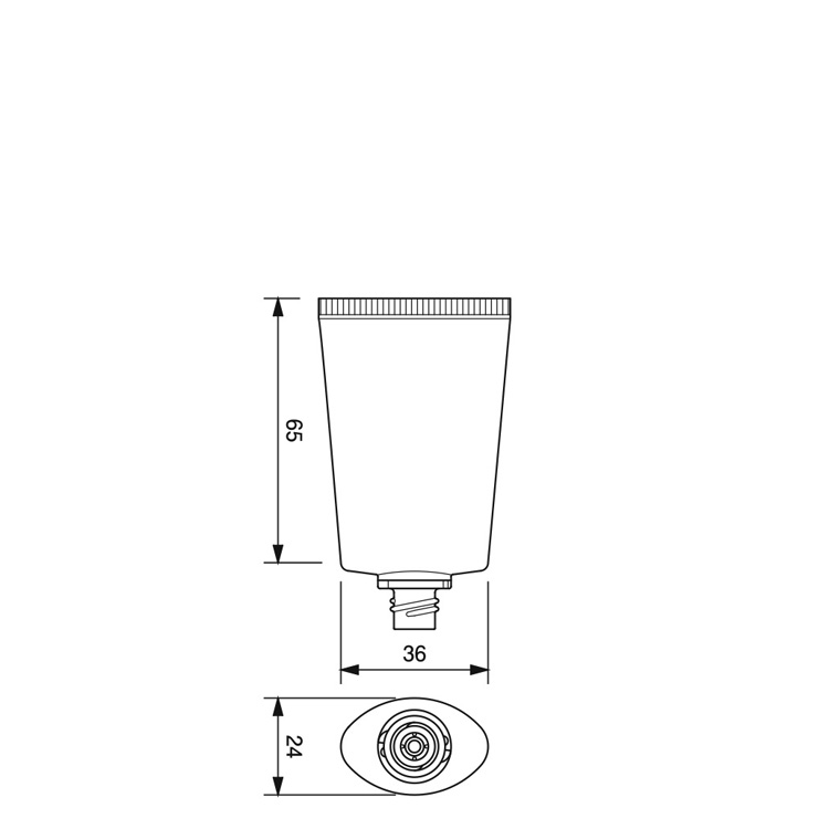 TV-30mm dia. Oval Tube-27.1