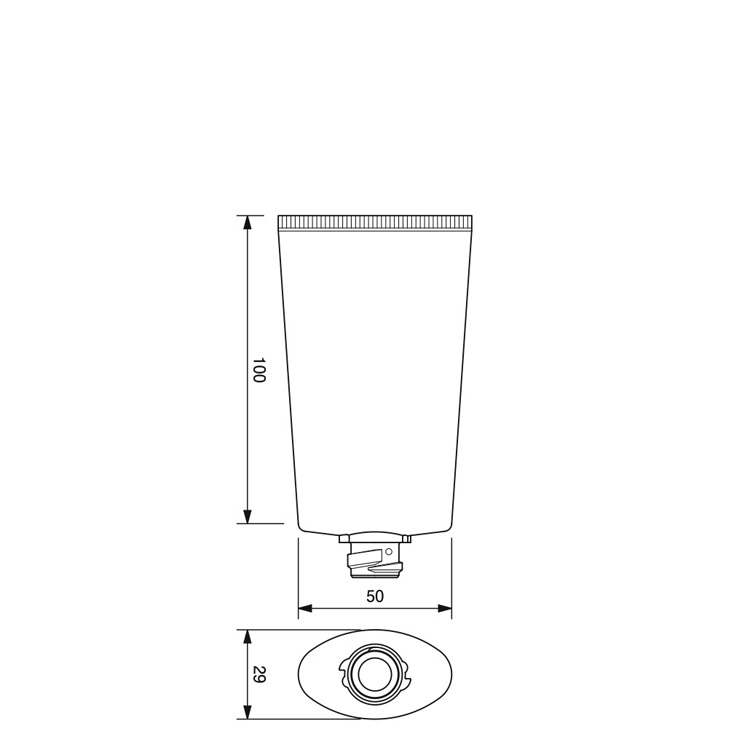 40φオーバルワンタッチチューブ-86.6