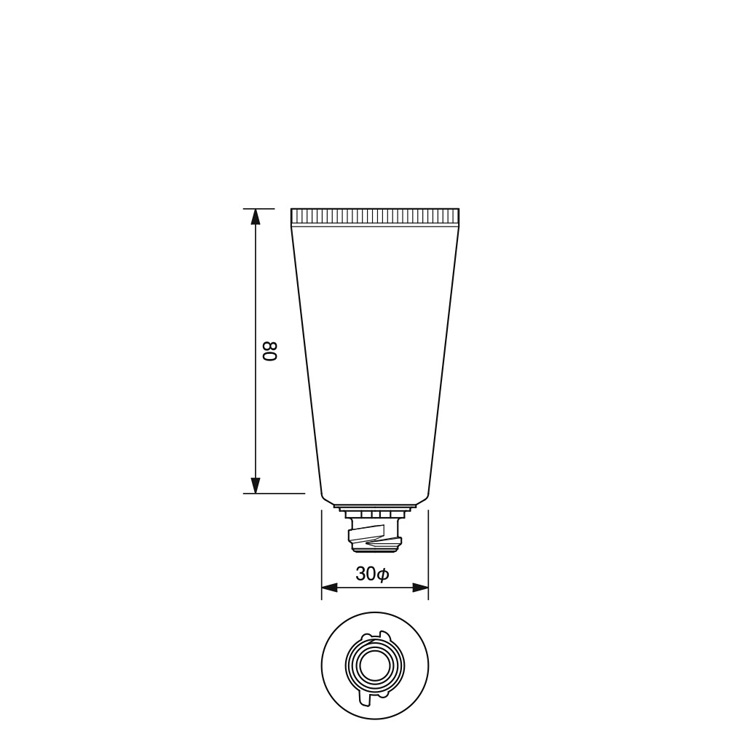 30mm dia. Flip-top Cap Tube  -38.4