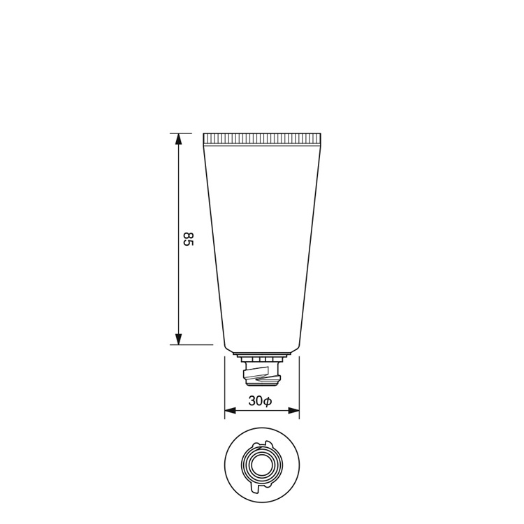 30mm dia. Flip-top Cap Tube  -42.5