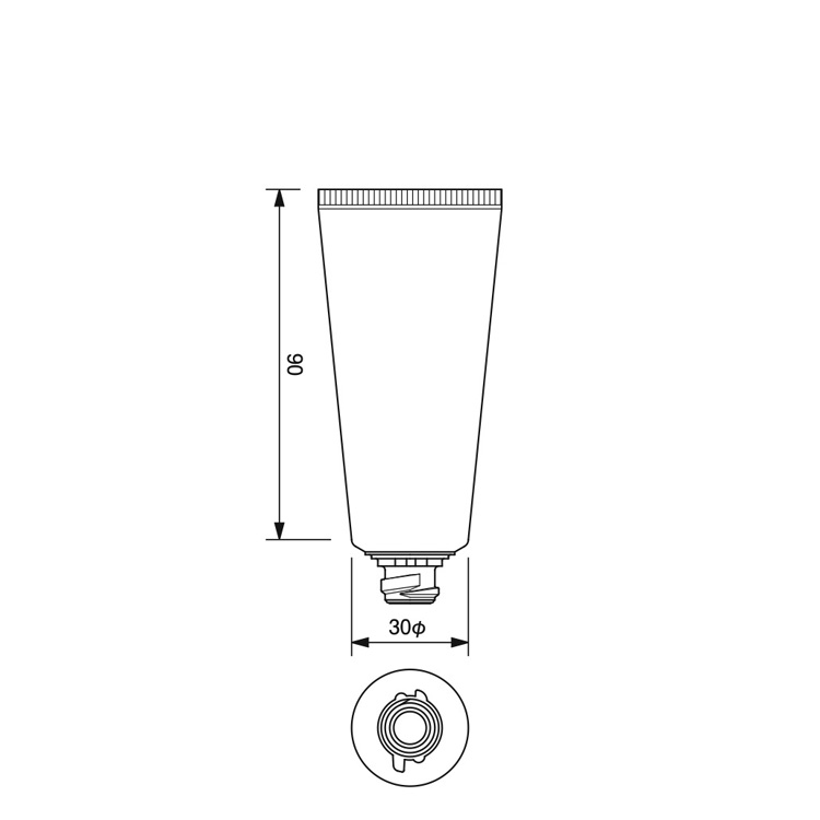 30mm dia. Flip-top Cap Tube  -44.8