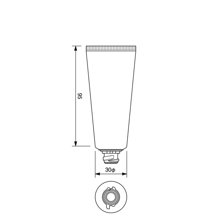 30mm dia. Flip-top Cap Tube  -48.1