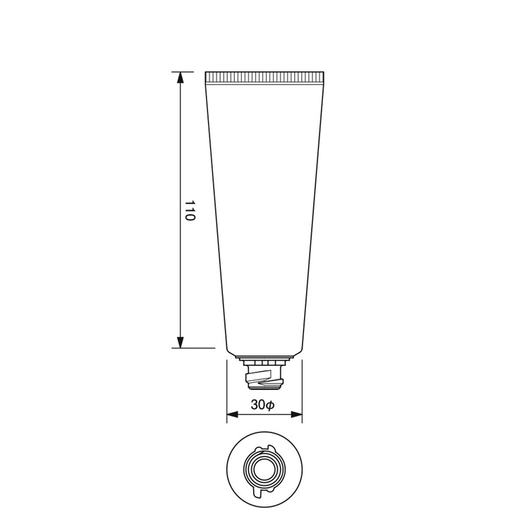 30mm dia. Flip-top Cap Tube  -58.4