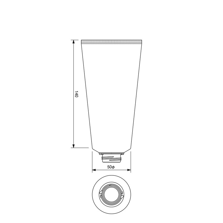 50mm dia. Flip-top Cap Tube-202.6