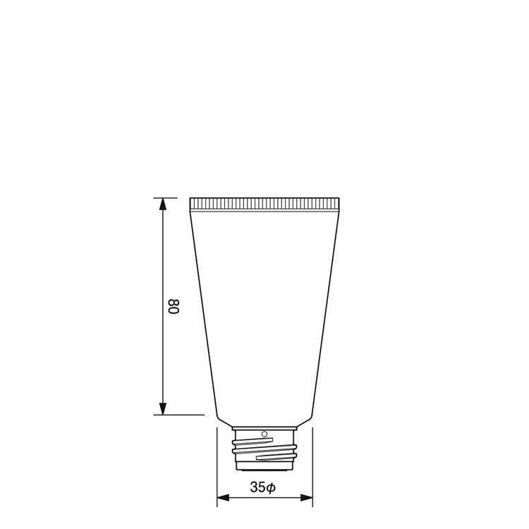 35mm dia. P-Tube (for 24/410 Accessories)-52.3