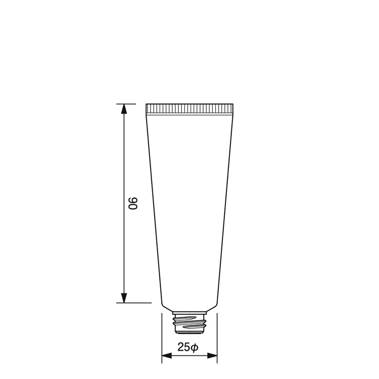 25mm dia. Tube -33.4