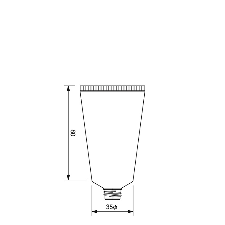 35mm dia. Tube -52.3
