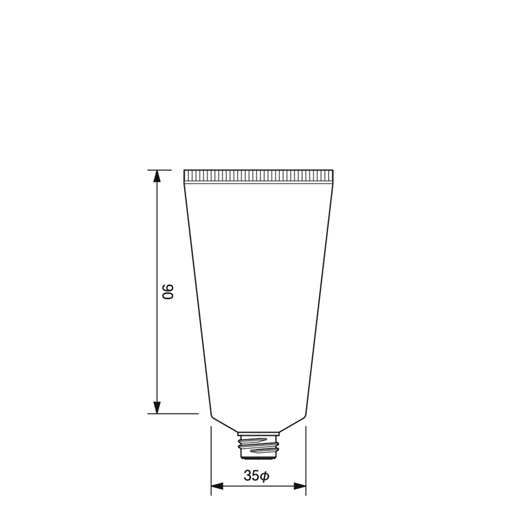 35mm dia. Tube -61.5