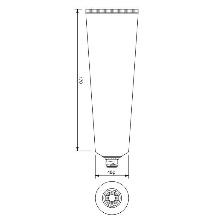 40mm dia. Flip-top Cap Tube II -172.5